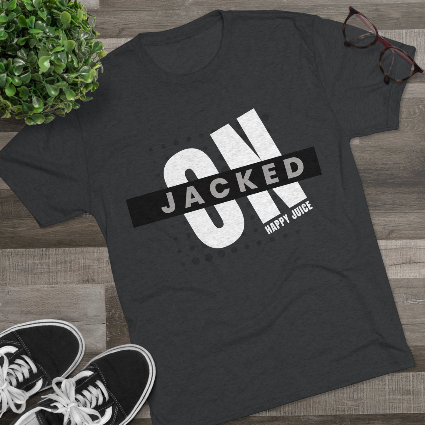 Jacked On Happy Juice Tri-Blend Crew Tee