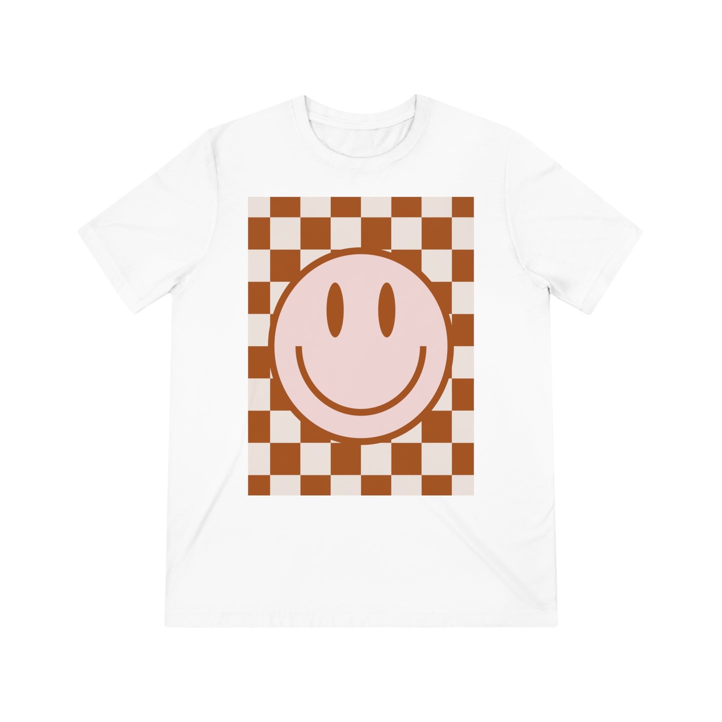 Smile Checkered Unisex Triblend Tee