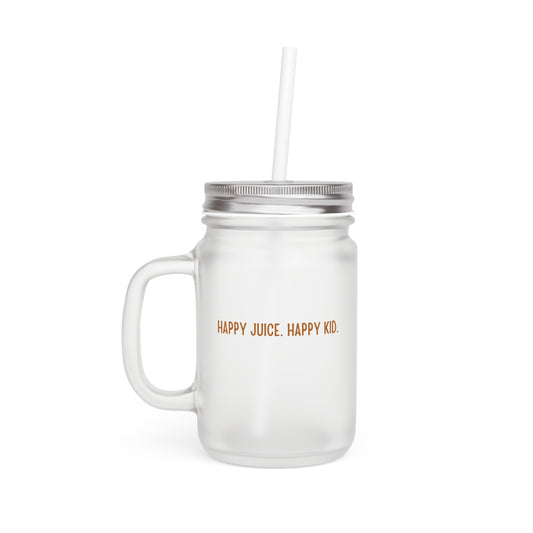 HJ HK Frosted Mason Jar