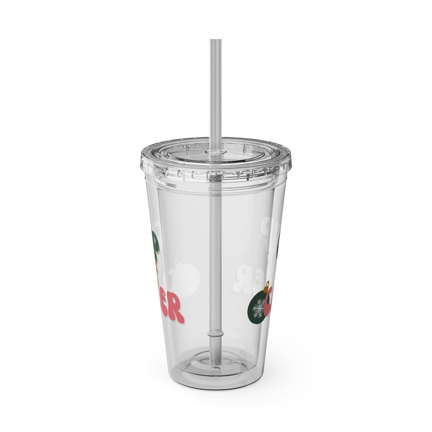 Cup of Cheer Tumbler with Straw, 16oz