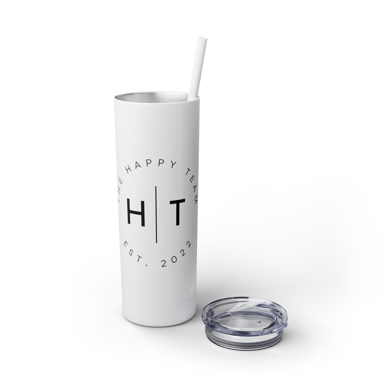 HT Logo Skinny Tumbler with Straw, 20oz