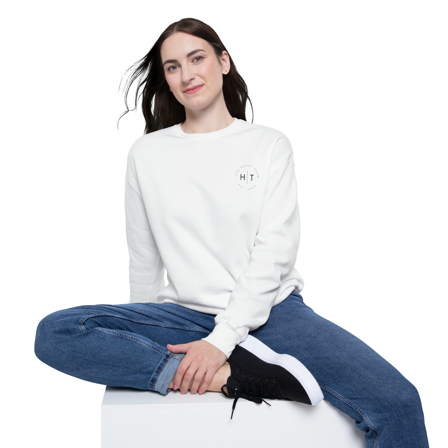 HT Logo Pocket Unisex Drop Shoulder Sweatshirt