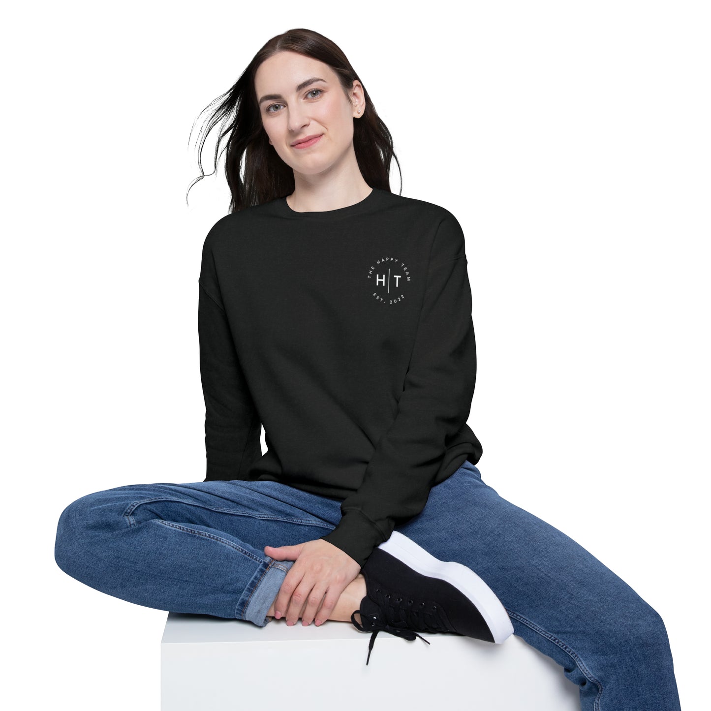 HT Logo Pocket Unisex Drop Shoulder Sweatshirt